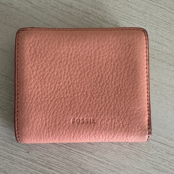 Fossil Handbags - Fossil Coral Leather Bifold Wallet GUC